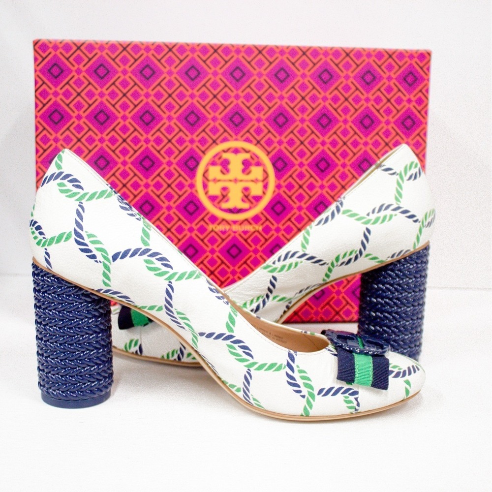 RESERVED for @yahoo86 Tory Burch Maritime Isle Ropes Leather Pumps SIZE 8.5 - Picture 7 of 16